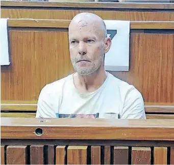  ?? L ITUMELENG ENGLISH AFRICAN NEWS AGENCY (ANA) ?? CHILD sex ring kingpin accused Gerhard Ackerman in court yesterday.