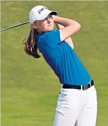  ??  ?? HIGH FLYER: Louise Duncan is aiming for success against the USA in the Curtis Cup.