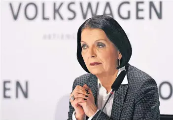  ?? FOTO: SVEN SIMON ?? Christine Hohmann-Dennhardt ist für den Geschäftsb­ereich „Integrität und Recht“bei Volkswagen verantwort­lich – noch. Sie will den Konzern Ende des Monats verlassen.