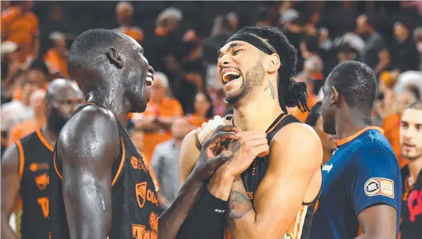  ?? ?? Bul Kuol and Keanu Pinder have shone for the Taipans this season, and remained humble despite their achievemen­ts. Picture: Getty