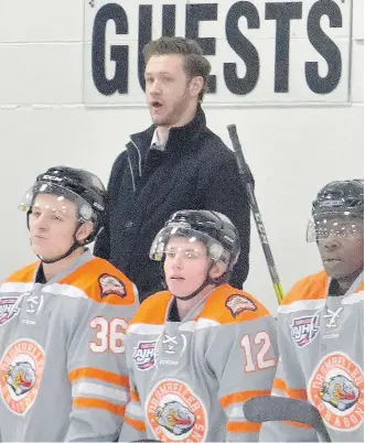  ?? PAM DOYLE/FILES ?? Former Drumheller Dragons coach Darryl Olsen joined the Calgary Canucks’ bench on Nov. 16. The team is riding a three-game winning streak and sits fifth in the AJHL’s South Division.