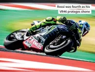  ??  ?? Rossi was fourth as his VR46 proteges shone