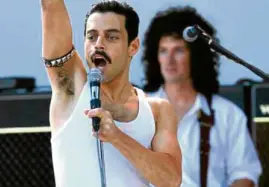  ??  ?? Rami Malek (left) in “Bohemian Rhapsody”