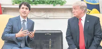  ?? Afp ?? ACUERDO. El premier canadiense, Justin Trudeau, busca convencer a Trump de quedarse en TLC.