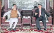  ?? AP FILE ?? PM Narendra Modi (left) and Chinese President Xi Jinping at a meeting in Wuhan, China, last week.