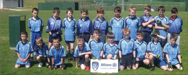  ??  ?? The Roundwood contingent at the third and fourth class boys football blitz in bray last week.