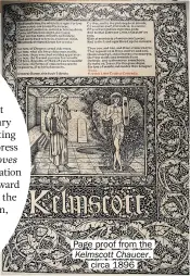  ?? ?? Page proof from the Kelmscott Chaucer, circa 1896