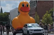  ?? MARIAN DENNIS — MEDIANEWS GROUP ?? The Pottstown Rotary made their presence known in this year’s Pottstown Fourth of July Parade with their giant blow-up duck.