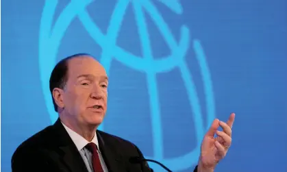  ?? Photograph: James Lawler Duggan/Reuters ?? The Bank president, David Malpass, hopes to prevent countries that have made huge strides in the last 30 years from going backwards.