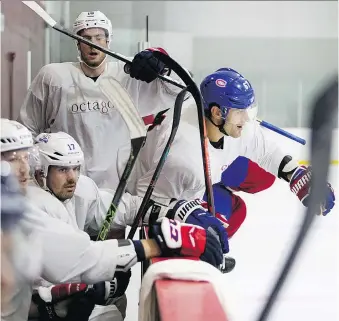  ?? ALLEN McINNIS ?? Max Pacioretty takes to the ice during an Octagon hockey camp scrimmage on Friday.