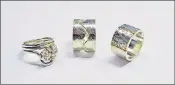  ?? COURTESY OF THE ARTIST ?? Armory faculty member Adriana Ficarelli’s booth will feature rings, pendants and other jewelry at the West Palm Beach Arts Festival.