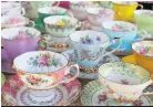  ??  ?? Want to fake your florals? Why not invest in some vintage crockery?