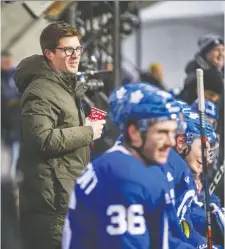  ?? ERNEST DOROSZUK/ FILES ?? Leafs GM Kyle Dubas says he would love to finish the season, but he isn’t telling players to start booking flights just yet.