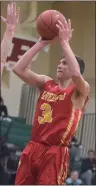  ?? PETE BANNAN – MEDIANEWS GROUP ?? Haverford’s Nick Colucci hits a basket in a game early last month against Ridley. Colucci and the Fords are on their way to the district playoffs.