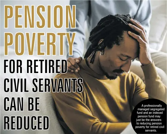  ?? ?? A profession­ally managed segregated fund and an indexed pension fund may just be the answers to reducing pension poverty for retired civil servants.