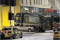  ??  ?? Scene of the 2014 refuse lorry crash in Glasgow