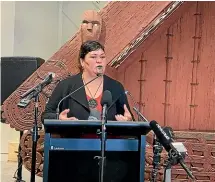  ?? STUFF ?? Local Government Minister Nanaia Mahuta announces the long-awaited local government review last month.