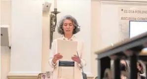  ?? EP ?? Blanca Muñoz, durante la lectura de su discurso de ingreso