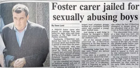  ?? ?? How The Courier reported on Paul Martin’s conviction in 2008 for a string of sex offences against teenagers.