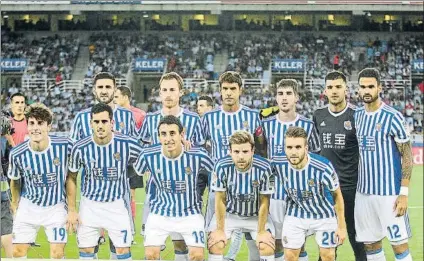  ?? FOTO: UNCITI ?? ‘Once’ titular de la Real el pasado viernes ante el Villarreal, con el que se alcanzó el liderato