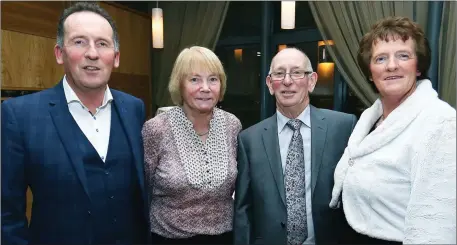  ?? Photo by John Cleary ?? Pictured at the Ardfert Golf Club Society annual dinner on Friday night at Ballyroe Heights Hotel, left Ger Hussey, Club President, Nora Quinlan, Lady Captain, Leslie Tiplady, Men’s Captain, and Philomena Stack, Society Secretary.