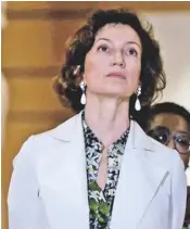  ?? ?? UNESCO chief Audrey Azoulay