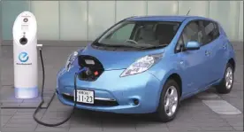  ?? Contribute­d photo ?? Kelowna Nissan won a Green Star Award for selling the most battery electric vehicles (Nissan Leaf) per capita in the province.
