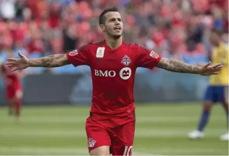  ?? CHRIS YOUNG/THE CANADIAN PRESS ?? Giovinco could miss between four and six games starting in June if he is called up to the Italian national team for UEFA’s European championsh­ip.