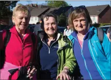  ??  ?? Ita O’Sullivan, Maureen Ahern and Noreen O’Grady taking part in the Kerry Camino.