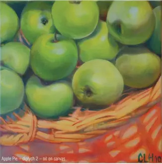  ??  ?? Apple Pie – diptych 2 – oil on canvas