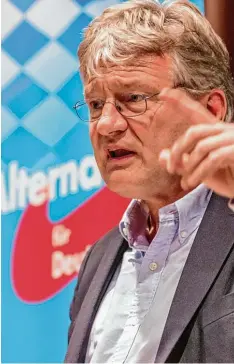  ??  ?? Jörg Meuthen wird beim AFD Bundespart­eitag in Augsburg am Samstag die zentrale Rede halten.