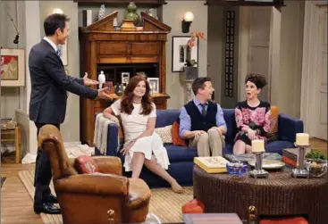  ?? NBC, THE ASSOCIATED PRESS ?? Eric McCormack, left, Debra Messing, Sean Hayes and Megan Mullally in "Will & Grace," premièring Sept. 28 on NBC.