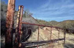  ??  ?? An abandoned corral on the Maricopa Trail.