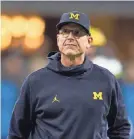  ?? TREVOR RUSZKOWSKI/USA TODAY SPORTS ?? Michigan football coach Jim Harbaugh made good on his promise.