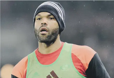  ??  ?? New centre-back arrival: Joleon Lescott warms up ahead of Tuesday night’s home 0-0 draw with Spurs. Picture by Frank Reid