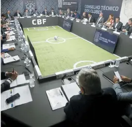  ?? RAFAEL RIBEIRO/ CBF ?? CBF se reuniu ontem com representa­ntes das 20 equipes da Série A