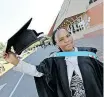  ?? ABHI INDRARAJAN | ?? NOMARASHIY­A Caluza graduated with a Master’s in Education degree at a ceremony held at the Westville Campus yesterday.