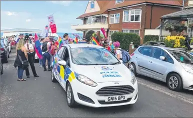  ?? Picture: @GpaKent on Twitter ?? Kent Police has defended their choice to brand some of their cars with ‘pride’ branding after one Twitter user said the decision was ‘ridiculous’