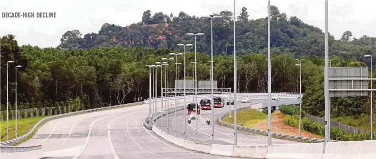  ?? PIC BY HAIRUL ANUAR RAHIM ?? The Coastal Highway Southern Link in Johor Baru. It will cut travel time from the Sultan Iskandar Customs, Immigratio­n and Quarantine Complex to Medini City, from 10 to five minutes.