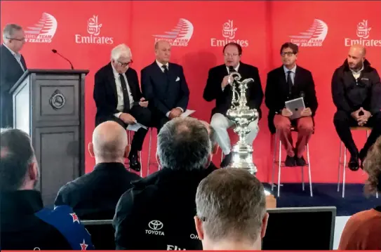  ??  ?? Grant Dalton’s made it clear the 36th America’s Cup will see a return to the fundamenta­ls enshrined in the original Deed of Gift – fairness and transparen­cy, and a return to a nationalit­y clause for the crew and the yacht’s hull.