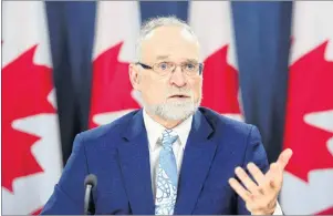  ?? CP PHOTO ?? Auditor General Michael Ferguson holds a press conference following the tabling of the AG Report in the House of Commons in Ottawa on Tuesday.