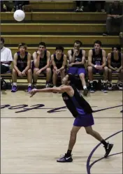  ?? File photo ?? Cameron Graves watches the ball in a CIF-Southern Section Division 2 boys volleyball playoff game against Mission Viejo on May 14. Graves was named to the All-CIF Division 2 team on Monday morning.