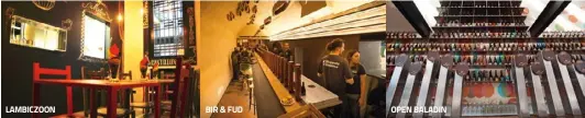  ??  ?? LAMBICZOON
BIR & FUD
OPEN BALADIN 1. Sempre affollatis­simo, il il Delirium Café è il tempio della birra di Bruxelles. 2. Jean-Pierre Van Roy, titolare e mastro birraio del birrificio Cantillon, ad Anderlecht, poco fuori Bruxelles. 3. La Grand Place...