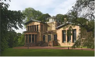  ??  ?? Fig 1 above: Holmwood House of 1857–8 is asymmetric­ally planned, an unusual feature for a work of neo-grecian architectu­re. Thomson managed to create dynamic buildings on a small scale. Fig 2 right: The dining room at Holmwood House, with its frieze...