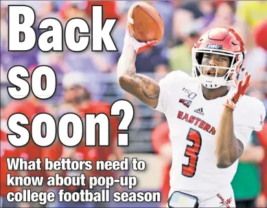  ?? AP ?? PASSING THE BARR’: Eastern Washington quarterbac­k Eric Barriere is the only one of the top five votegetter­s for the FCS’ prestigiou­s Walter Payton Award to return for this spring season.