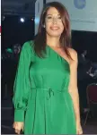  ??  ?? DUELO EN VERDE. Pampita, con escote y brillos. Dolores Cahen D'Anvers, más tapada. ¿Resultado? Correctas.