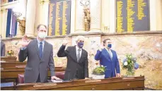  ?? MEDIA SERVICES COMMONWEAL­TH ?? Democratic Reps. Mark Longietti, left, and Rep. Chris Sainato topped the list of reimbursem­ents in the Pennsylvan­ia House.