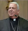  ??  ?? Cleveland Bishop Nelson Perez, the new leader of the Archdioces­e of Philadelph­ia, was asked to release the names of all credibily accused pedophile priests.