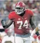  ?? TONY GUTIERREZ/AP ?? Bama’s Cam Robinson was the Jags’ 2nd-round pick.