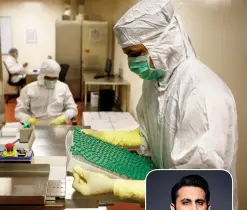  ?? ?? MASS EFFECT Vaccine production at an SII facility (above); SII CEO Adar Poonawalla (right)
